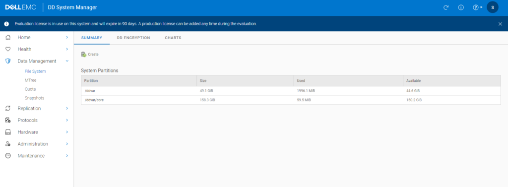 DD File System configuration